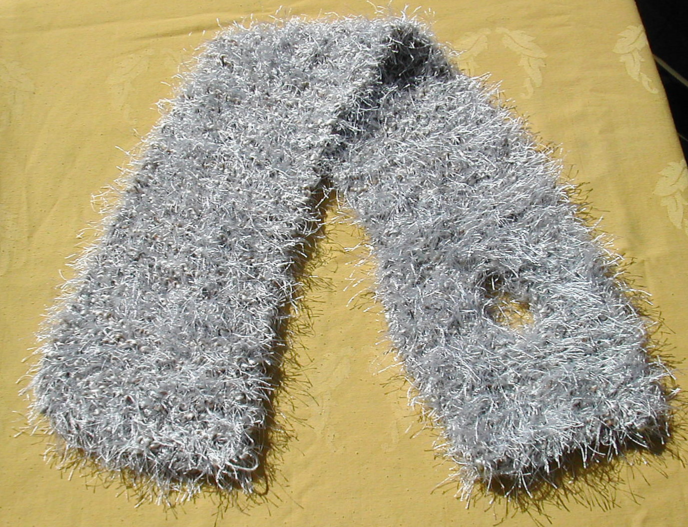 Gray with Brown Scarf